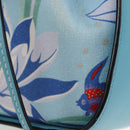 LOEWE Hammock Flower Hand Bag Leather Light Blue Auth 196827SAM-5