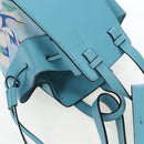LOEWE Hammock Flower Hand Bag Leather Light Blue Auth 196827SAM-7