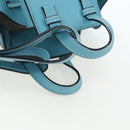 LOEWE Hammock Flower Hand Bag Leather Light Blue Auth 196827SAM-8