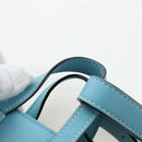 LOEWE Hammock Flower Hand Bag Leather Light Blue Auth 196827SAM-14