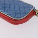 GUCCI Pouch Leather Gold Silver 542202 Auth 196828V-16
