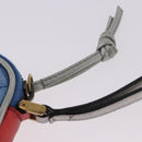 GUCCI Pouch Leather Gold Silver 542202 Auth 196828V-9