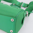 PRADA Hand Bag Nylon 2way Green Silver Auth 196830SAM-15