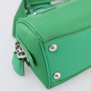 PRADA Hand Bag Nylon 2way Green Silver Auth 196830SAM-16