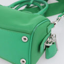PRADA Hand Bag Nylon 2way Green Silver Auth 196830SAM-17