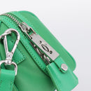 PRADA Hand Bag Nylon 2way Green Silver Auth 196830SAM-19