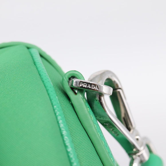 PRADA Hand Bag Nylon 2way Green Silver Auth 196830SAM