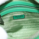 PRADA Hand Bag Nylon 2way Green Silver Auth 196830SAM-25