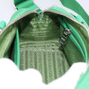 PRADA Hand Bag Nylon 2way Green Silver Auth 196830SAM-27