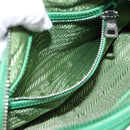 PRADA Hand Bag Nylon 2way Green Silver Auth 196830SAM-29