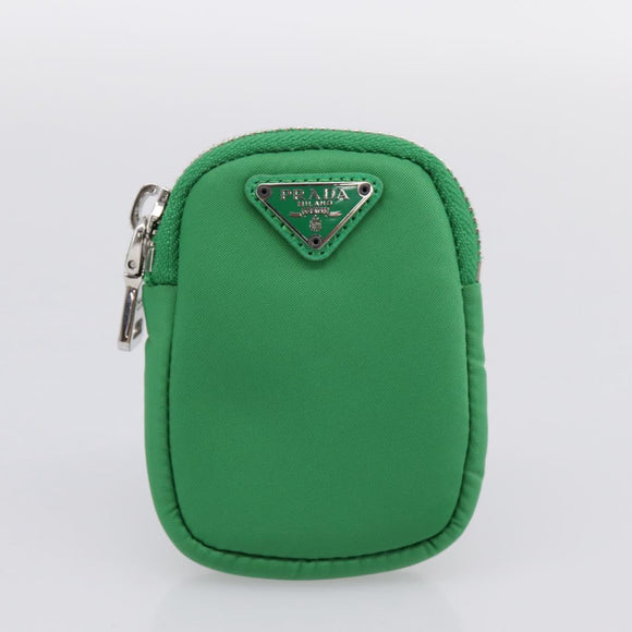 PRADA Hand Bag Nylon 2way Green Silver Auth 196830SAM