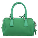 PRADA Hand Bag Nylon 2way Green Silver Auth 196830SAM-2