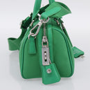 PRADA Hand Bag Nylon 2way Green Silver Auth 196830SAM-3