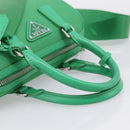 PRADA Hand Bag Nylon 2way Green Silver Auth 196830SAM-7