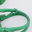 PRADA Hand Bag Nylon 2way Green Silver Auth 196830SAM-8