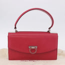 Salvatore Ferragamo Gancini Hand Bag Leather 2way Pink Silver Auth 196831V-26