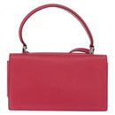 Salvatore Ferragamo Gancini Hand Bag Leather 2way Pink Silver Auth 196831V-3