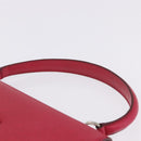 Salvatore Ferragamo Gancini Hand Bag Leather 2way Pink Silver Auth 196831V-8