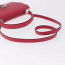Salvatore Ferragamo Gancini Hand Bag Leather 2way Pink Silver Auth 196831V-9