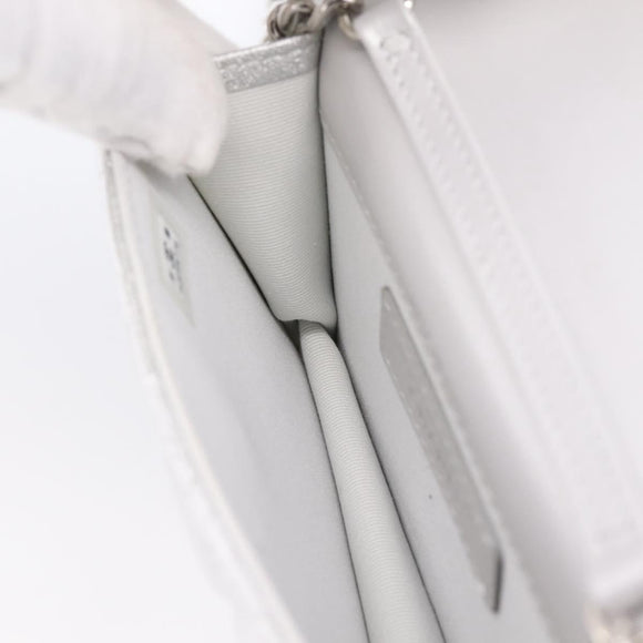 CHANEL Matelasse Chain Shoulder Bag Lamb Skin Navy CC Auth 196832SAM