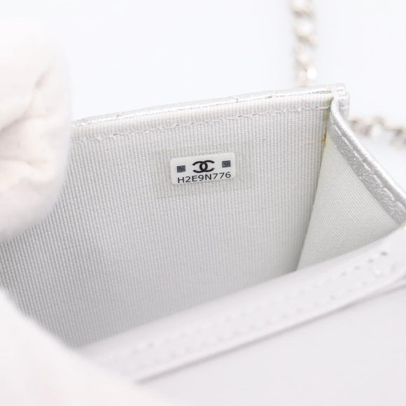 CHANEL Matelasse Chain Shoulder Bag Lamb Skin Navy CC Auth 196832SAM