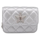 CHANEL Matelasse Chain Shoulder Bag Lamb Skin Navy CC Auth 196832SAM-13
