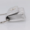CHANEL Matelasse Chain Shoulder Bag Lamb Skin Navy CC Auth 196832SAM-3