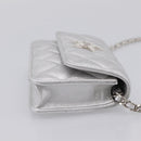 CHANEL Matelasse Chain Shoulder Bag Lamb Skin Navy CC Auth 196832SAM-4