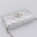 CHANEL Matelasse Chain Shoulder Bag Lamb Skin Navy CC Auth 196832SAM-6