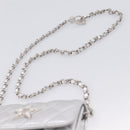 CHANEL Matelasse Chain Shoulder Bag Lamb Skin Navy CC Auth 196832SAM-8