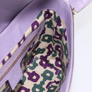 GUCCI GG Canvas Guccissima Hand Bag Leather Purple Gold 145999 Auth 196833V-18