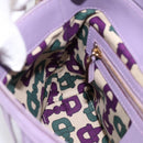 GUCCI GG Canvas Guccissima Hand Bag Leather Purple Gold 145999 Auth 196833V-19