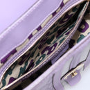 GUCCI GG Canvas Guccissima Hand Bag Leather Purple Gold 145999 Auth 196833V-21