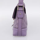 GUCCI GG Canvas Guccissima Hand Bag Leather Purple Gold 145999 Auth 196833V-4