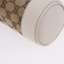 GUCCI GG Canvas Web Sherry Line Drink Holder Beige White Red 28691 Auth 196834A-10