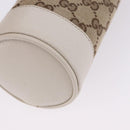 GUCCI GG Canvas Web Sherry Line Drink Holder Beige White Red 28691 Auth 196834A-11