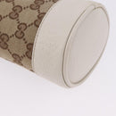 GUCCI GG Canvas Web Sherry Line Drink Holder Beige White Red 28691 Auth 196834A-12