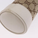 GUCCI GG Canvas Web Sherry Line Drink Holder Beige White Red 28691 Auth 196834A-13