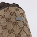 GUCCI GG Canvas Web Sherry Line Drink Holder Beige White Red 28691 Auth 196834A-14