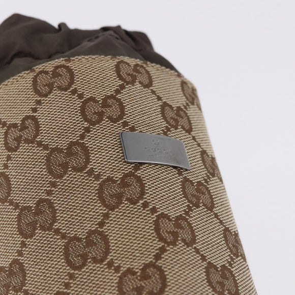 GUCCI GG Canvas Web Sherry Line Drink Holder Beige White Red 28691 Auth 196834A