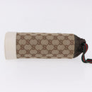 GUCCI GG Canvas Web Sherry Line Drink Holder Beige White Red 28691 Auth 196834A-4