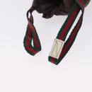 GUCCI GG Canvas Web Sherry Line Drink Holder Beige White Red 28691 Auth 196834A-7