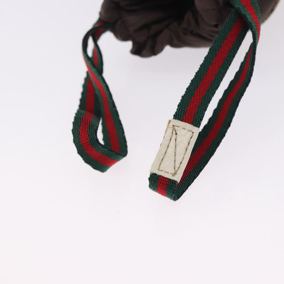GUCCI GG Canvas Web Sherry Line Drink Holder Beige White Red 28691 Auth 196834A