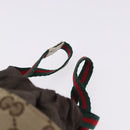 GUCCI GG Canvas Web Sherry Line Drink Holder Beige White Red 28691 Auth 196834A-8