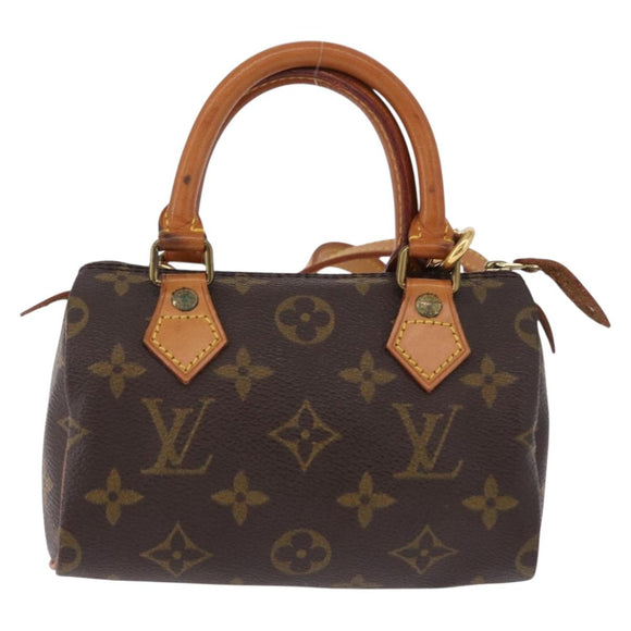LOUIS VUITTON Monogram Mini Speedy Hand Bag M41534 LV Auth 196836V