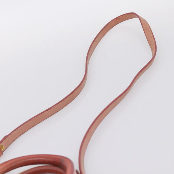 Miu Miu Hand Bag Leather 2way Pink Gold Auth 196837V