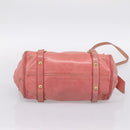 Miu Miu Hand Bag Leather 2way Pink Gold Auth 196837V-5