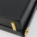 MCM Vicetos Logogram Mini Trunk PVC Leather 2way Black Gold Auth 196839A-14
