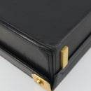 MCM Vicetos Logogram Mini Trunk PVC Leather 2way Black Gold Auth 196839A-15