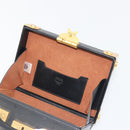 MCM Vicetos Logogram Mini Trunk PVC Leather 2way Black Gold Auth 196839A-18